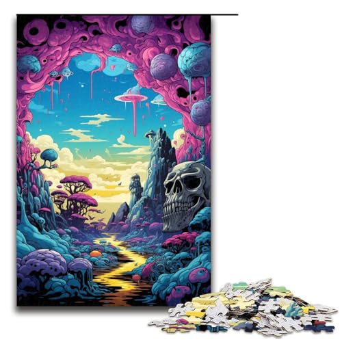 1000 teiliges Puzzle für Erwachsene Fantasielandschaft Denksportaufgabe Weihnachts und Geburtstagsgeschenke 75 x 50 cm von QSYFNBZL