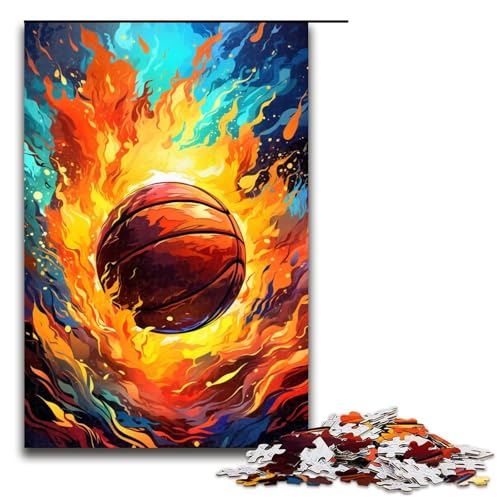 1000 teiliges Puzzle für Erwachsene Fantasy Farb Basketball Puzzle für Erwachsene Holzpuzzle anspruchsvolles Spiel 75 x 50 cm 1000 teiliges Puzzle für Erwachsene Fantasy Farb Basketball Puzzle für Erwachsene Holzpuzzle anspruchsvolles Spiel 75 x 50 cm von QSYFNBZL