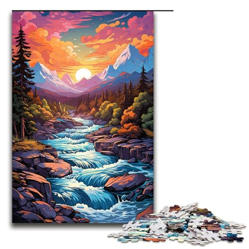 1000 teiliges Puzzle für Erwachsene Fantasy Landschaftspuzzle Wanddekoration geeignet für die Schreibtischdekoration 75 x 50 cm von QSYFNBZL