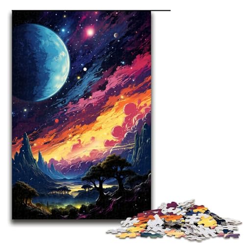 1000 teiliges Puzzle für Erwachsene Fantasy Landschaftsspiel Puzzles ganze Familie 75 x 50 cm von QSYFNBZL