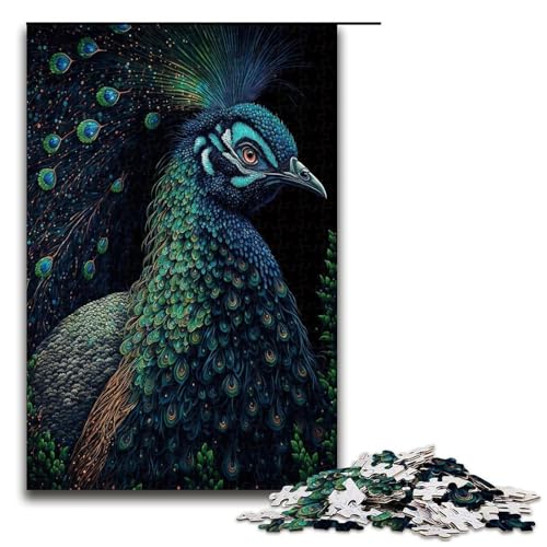 1000 teiliges Puzzle für Erwachsene Fantasy Pfau Puzzle für Erwachsene Holzpuzzle anspruchsvolles Spiel 1000 Teile von QSYFNBZL