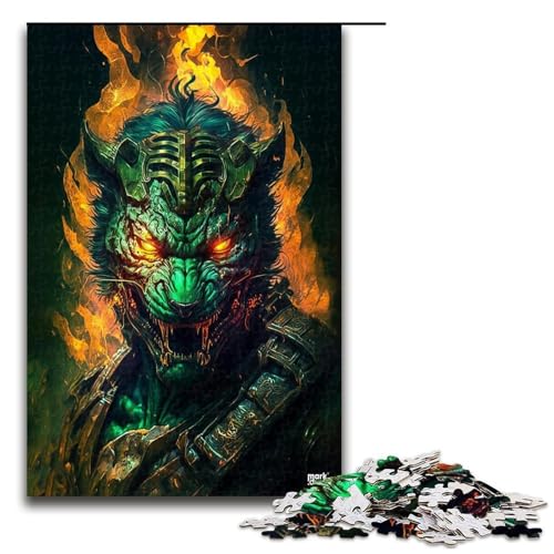 1000 teiliges Puzzle für Erwachsene Fantasy Tiger Lernpuzzle Lernspiel für Geburtstag und Weihnachten 1000 Teile von QSYFNBZL