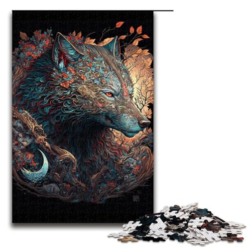 1000 teiliges Puzzle für Erwachsene Fantasy Wolf Puzzle Hands on Spiel 1000 Teile von QSYFNBZL