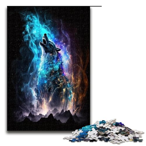 1000 teiliges Puzzle für Erwachsene Fantasy Wolf Spiel Puzzles ganze Familie 1000 PCS von QSYFNBZL