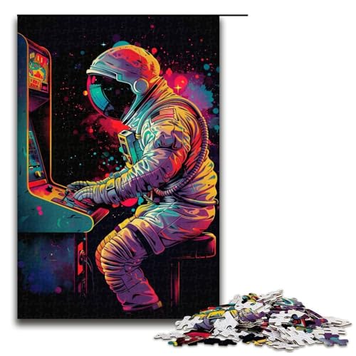 1000 teiliges Puzzle für Erwachsene Farb Weltraum Astronauten Puzzle Hands on Spiel 1000 Teile von QSYFNBZL