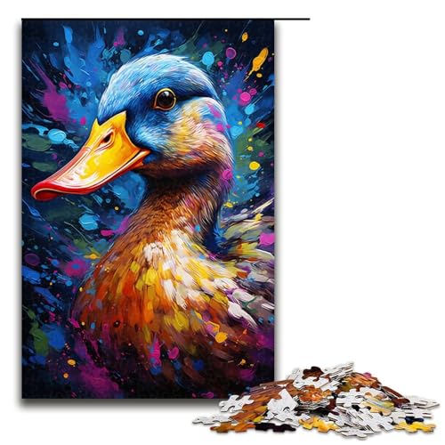 1000 teiliges Puzzle für Erwachsene Farbmalerei Ente Lernpuzzle Lernspiel für Geburtstag Weihnachten 75 x 50 cm 1000 teiliges Puzzle für Erwachsene Farbmalerei Ente Lernpuzzle Lernspiel für Geburtstag Weihnachten 75 x 50 cm von QSYFNBZL