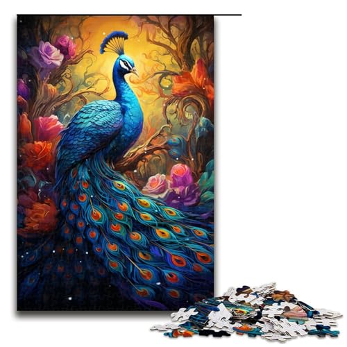 1000 teiliges Puzzle für Erwachsene Farbmalerei Pfau Lernpuzzle Lernspiel für Geburtstag Weihnachten 75 x 50 cm 1000 teiliges Puzzle für Erwachsene Farbmalerei Pfau Lernpuzzle Lernspiel für Geburtstag Weihnachten 75 x 50 cm von QSYFNBZL
