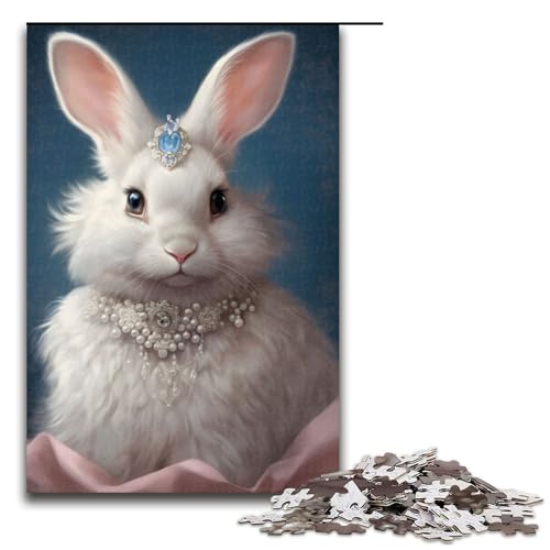 1000 teiliges Puzzle für Erwachsene Flauschiges Häschen Puzzle Hands on Spiel 75 x 50 cm von QSYFNBZL