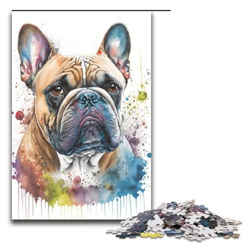 1000 teiliges Puzzle für Erwachsene Französische Bulldogge Geburtstagsgeschenk für Teenager ab 14 Jahren 75 x 50 cm 1000 teiliges Puzzle für Erwachsene Französische Bulldogge Geburtstagsgeschenk für Teenager ab 14 Jahren 75 x 50 cm von QSYFNBZL