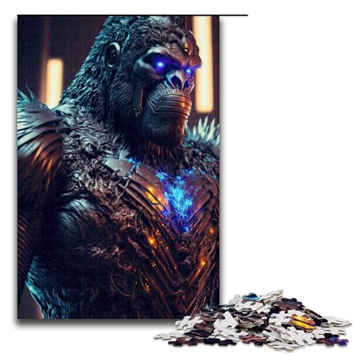 1000 teiliges Puzzle für Erwachsene Future Gorilla Puzzle für Erwachsene Holzpuzzle anspruchsvolles Spiel 75 x 50 cm von QSYFNBZL