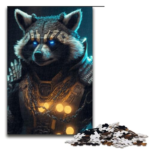 1000 teiliges Puzzle für Erwachsene Future Raccoon Puzzles für Erwachsene Holzpuzzle Herausforderndes Spiel 75x50cm von QSYFNBZL