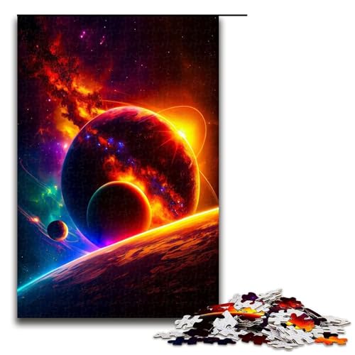 1000 teiliges Puzzle für Erwachsene Galaxie Puzzle für Erwachsene Holzpuzzle anspruchsvolles Spiel 75 x 50 cm von QSYFNBZL