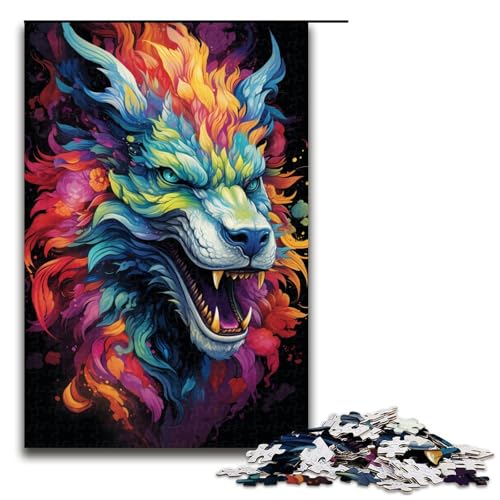 1000 teiliges Puzzle für Erwachsene Gemälde eines bunten Drachen Puzzle für Kinder Holzpuzzle Lernspiel für Erwachsene 75 x 50 cm 1000 teiliges Puzzle für Erwachsene Gemälde eines bunten Drachen Puzzle für Kinder Holzpuzzle Lernspiel für Erwachsene 75 x 50 cm von QSYFNBZL