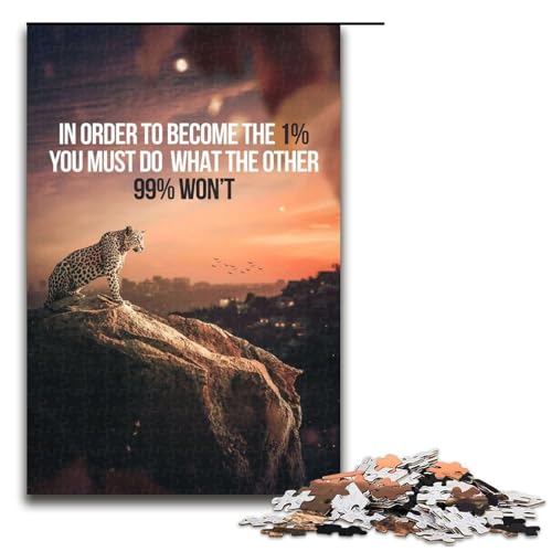 1000 teiliges Puzzle für Erwachsene Geparden Motivationspuzzle Geschenke Geburtstagsgeschenke für Teenager ab 14 Jahren 75 x 50 cm 1000 teiliges Puzzle für Erwachsene Geparden Motivationspuzzle Geschenke Geburtstagsgeschenke für Teenager ab 14 Jahren 75 x 50 cm von QSYFNBZL