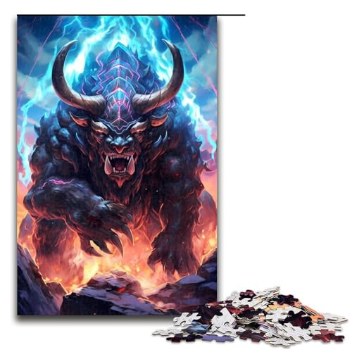 1000 teiliges Puzzle für Erwachsene King Monster Bull Lernpuzzle Lernspiel für Geburtstag und Weihnachten 75 x 50 cm 1000 teiliges Puzzle für Erwachsene King Monster Bull Lernpuzzle Lernspiel für Geburtstag und Weihnachten 75 x 50 cm von QSYFNBZL