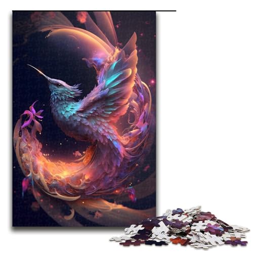 1000 teiliges Puzzle für Erwachsene Kolibri der Zeit Puzzle für Erwachsene Holzpuzzle anspruchsvolles Spiel 75 x 50 cm von QSYFNBZL