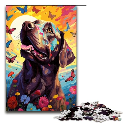 1000 teiliges Puzzle für Erwachsene Labradore und Schmetterlinge und Schmetterlinge und Butterfl Puzzles für Erwachsene Holzpuzzle anspruchsvolles Spiel 75 x 50 cm 1000 teiliges Puzzle für Erwachsene Labradore und Schmetterlinge und Schmetterlinge und Butterfl Puzzles für Erwachsene Holzpuzzle anspruchsvolles Spiel 75 x 50 cm von QSYFNBZL