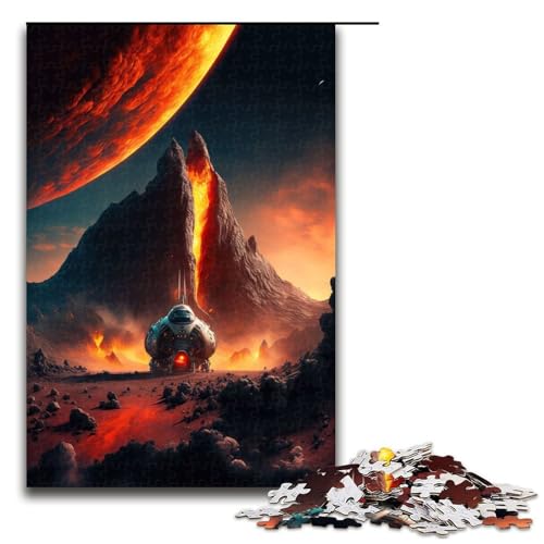 1000 teiliges Puzzle für Erwachsene Lavalandschaft Abenteuer Puzzle für Erwachsene Holzpuzzle anspruchsvolles Spiel 75 x 50 cm von QSYFNBZL