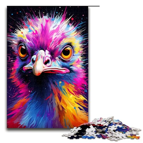 1000 teiliges Puzzle für Erwachsene Malen Bunte Straußen Puzzles für Erwachsene Holzpuzzle anspruchsvolles Spiel 75 x 50 cm 1000 teiliges Puzzle für Erwachsene Malen Bunte Straußen Puzzles für Erwachsene Holzpuzzle anspruchsvolles Spiel 75 x 50 cm von QSYFNBZL