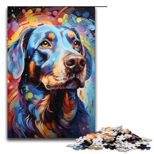 1000 teiliges Puzzle für Erwachsene Malen Farbe Hund Dekomprimieren intellektuelles Lernspielzeug Geschenkideen 75 x 50 cm 1000 teiliges Puzzle für Erwachsene Malen Farbe Hund Dekomprimieren intellektuelles Lernspielzeug Geschenkideen 75 x 50 cm von QSYFNBZL