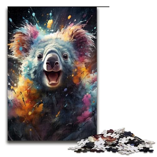 1000 teiliges Puzzle für Erwachsene Malen Farbe Koala Puzzle Lernspiel Herausforderung Spielzeug Kunstwerk Geschenk 75 x 50 cm 1000 teiliges Puzzle für Erwachsene Malen Farbe Koala Puzzle Lernspiel Herausforderung Spielzeug Kunstwerk Geschenk 75 x 50 cm von QSYFNBZL