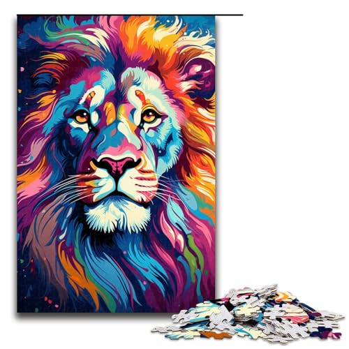 1000 teiliges Puzzle für Erwachsene Malen Farbe Löwe Lernpuzzle Lernspiel für Geburtstag Weihnachten 75 x 50 cm 1000 teiliges Puzzle für Erwachsene Malen Farbe Löwe Lernpuzzle Lernspiel für Geburtstag Weihnachten 75 x 50 cm von QSYFNBZL