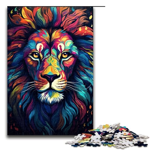 1000 teiliges Puzzle für Erwachsene Malen Farbe Löwen Puzzle für Kinder Holzpuzzle Lernspiel für Erwachsene 75 x 50 cm 1000 teiliges Puzzle für Erwachsene Malen Farbe Löwen Puzzle für Kinder Holzpuzzle Lernspiel für Erwachsene 75 x 50 cm von QSYFNBZL