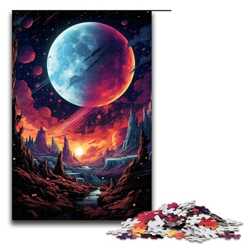 1000 teiliges Puzzle für Erwachsene Malen Farbe Mond Puzzle für Erwachsene Holzpuzzle anspruchsvolles Spiel 75 x 50 cm 1000 teiliges Puzzle für Erwachsene Malen Farbe Mond Puzzle für Erwachsene Holzpuzzle anspruchsvolles Spiel 75 x 50 cm von QSYFNBZL