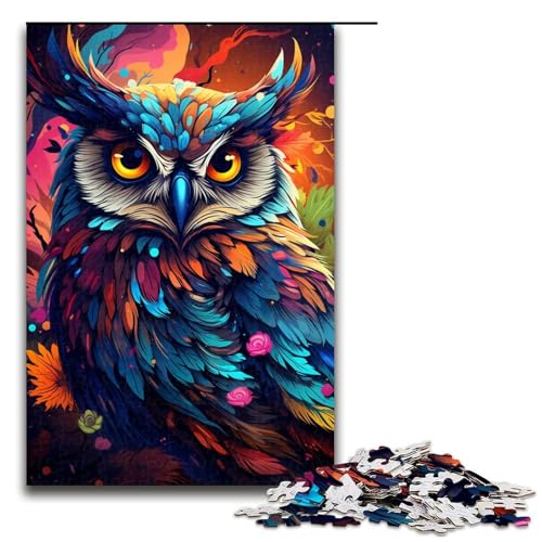 1000 teiliges Puzzle für Erwachsene Malen Farbe Tier Eule Lernpuzzle Lernspiel für Geburtstag Weihnachten 75 x 50 cm 1000 teiliges Puzzle für Erwachsene Malen Farbe Tier Eule Lernpuzzle Lernspiel für Geburtstag Weihnachten 75 x 50 cm von QSYFNBZL