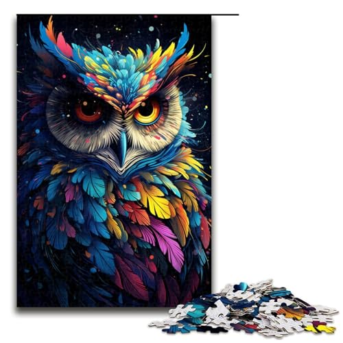 1000 teiliges Puzzle für Erwachsene Malen Farbe Tier Eule Puzzle Familienunterhaltungsspielzeug einzigartige Heimdekoration und Geschenke 75 x 50 cm 1000 teiliges Puzzle für Erwachsene Malen Farbe Tier Eule Puzzle Familienunterhaltungsspielzeug einzigartige Heimdekoration und Geschenke 75 x 50 cm von QSYFNBZL