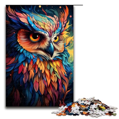 1000 teiliges Puzzle für Erwachsene Malen Farbe Tier Eule Puzzle für Lernspiele Herausforderung Spielzeug Kunstwerk Geschenk 75 x 50 cm 1000 teiliges Puzzle für Erwachsene Malen Farbe Tier Eule Puzzle für Lernspiele Herausforderung Spielzeug Kunstwerk Geschenk 75 x 50 cm von QSYFNBZL