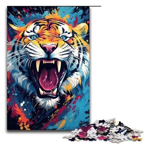1000 teiliges Puzzle für Erwachsene Malen Farbe Tiger Puzzle Familienunterhaltungsspielzeug einzigartige Heimdekoration und Geschenke 75 x 50 cm 1000 teiliges Puzzle für Erwachsene Malen Farbe Tiger Puzzle Familienunterhaltungsspielzeug einzigartige Heimdekoration und Geschenke 75 x 50 cm von QSYFNBZL