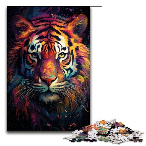 1000 teiliges Puzzle für Erwachsene Malen Farbe Tiger Puzzle Familienunterhaltungsspielzeug einzigartige Heimdekoration und Geschenke 75 x 50 cm 1000 teiliges Puzzle für Erwachsene Malen Farbe Tiger Puzzle Familienunterhaltungsspielzeug einzigartige Heimdekoration und Geschenke 75 x 50 cm von QSYFNBZL