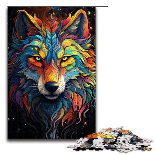 1000 teiliges Puzzle für Erwachsene Malen Farbe Wolf Puzzle für Erwachsene Holzpuzzle anspruchsvolles Spiel 75 x 50 cm 1000 teiliges Puzzle für Erwachsene Malen Farbe Wolf Puzzle für Erwachsene Holzpuzzle anspruchsvolles Spiel 75 x 50 cm von QSYFNBZL