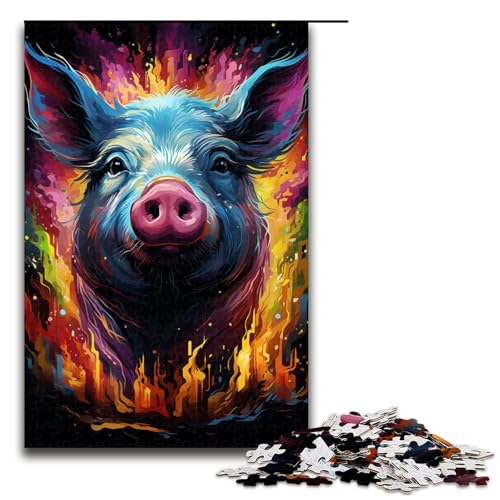 1000 teiliges Puzzle für Erwachsene Malen Farbpuzzle Schweinespiel ganze Familie 75 x 50 cm 1000 teiliges Puzzle für Erwachsene Malen Farbpuzzle Schweinespiel ganze Familie 75 x 50 cm von QSYFNBZL