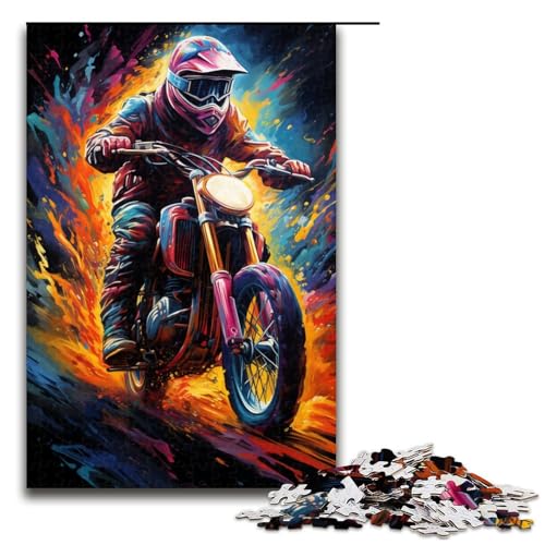 1000 teiliges Puzzle für Erwachsene Malen Motorradfahrer Puzzle Entspannungsspiele Familienspiel Stressabbau schwierige Herausforderung 75 x 50 cm 1000 teiliges Puzzle für Erwachsene Malen Motorradfahrer Puzzle Entspannungsspiele Familienspiel Stressabbau schwierige Herausforderung 75 x 50 cm von QSYFNBZL