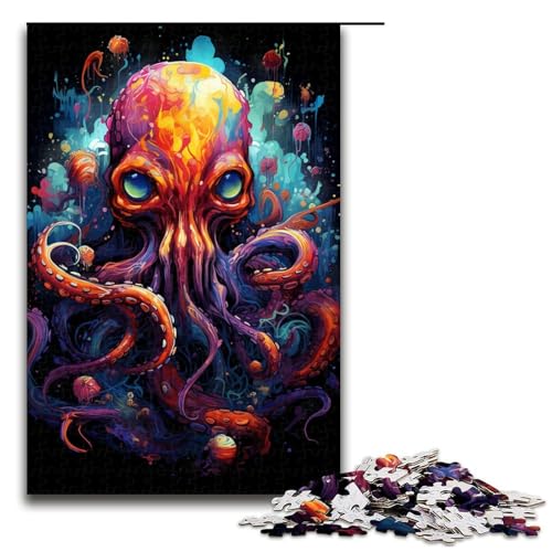 1000 teiliges Puzzle für Erwachsene Malen bunter Oktopus Lernpuzzle Lernspiel für Geburtstag Weihnachten 75 x 50 cm 1000 teiliges Puzzle für Erwachsene Malen bunter Oktopus Lernpuzzle Lernspiel für Geburtstag Weihnachten 75 x 50 cm von QSYFNBZL