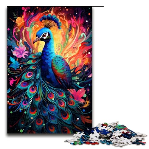 1000 teiliges Puzzle für Erwachsene Malen bunter Pfau Kunstpuzzle für Kinder Holzpuzzle Lernspiel für Erwachsene 75 x 50 cm 1000 teiliges Puzzle für Erwachsene Malen bunter Pfau Kunstpuzzle für Kinder Holzpuzzle Lernspiel für Erwachsene 75 x 50 cm von QSYFNBZL