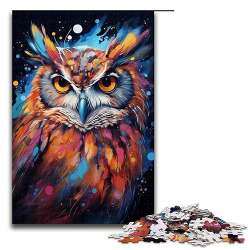 1000 teiliges Puzzle für Erwachsene Malen bunter Planet Eule Lernpuzzle Lernspiel für Geburtstag Weihnachten 75 x 50 cm 1000 teiliges Puzzle für Erwachsene Malen bunter Planet Eule Lernpuzzle Lernspiel für Geburtstag Weihnachten 75 x 50 cm von QSYFNBZL