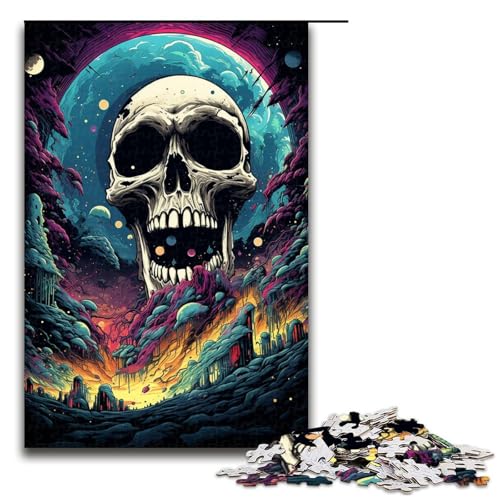 1000 teiliges Puzzle für Erwachsene Malen bunter Planet Totenkopf Puzzle für Kinder Holzpuzzle Lernspiel für Erwachsene 75 x 50 cm 1000 teiliges Puzzle für Erwachsene Malen bunter Planet Totenkopf Puzzle für Kinder Holzpuzzle Lernspiel für Erwachsene 75 x 50 cm von QSYFNBZL