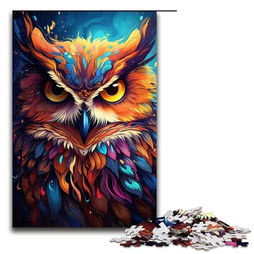 1000 teiliges Puzzle für Erwachsene Malen buntes Eulen Kunstpuzzle praktisches Spiel 75 x 50 cm 1000 teiliges Puzzle für Erwachsene Malen buntes Eulen Kunstpuzzle praktisches Spiel 75 x 50 cm von QSYFNBZL