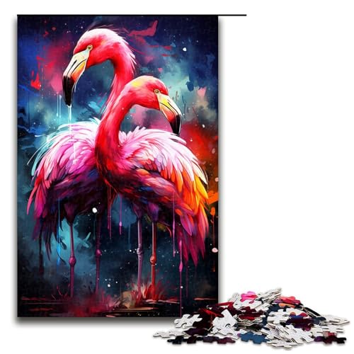 1000 teiliges Puzzle für Erwachsene Malen buntes Flamingo Kunstpuzzle praktisches Spiel 75 x 50 cm 1000 teiliges Puzzle für Erwachsene Malen buntes Flamingo Kunstpuzzle praktisches Spiel 75 x 50 cm von QSYFNBZL