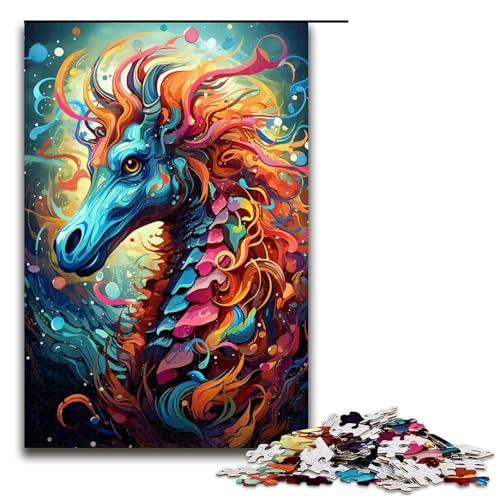 1000 teiliges Puzzle für Erwachsene Malen buntes Seepferdchen Kunst Puzzle Denksportaufgabe Weihnachts und Geburtstagsgeschenke 75 x 50 cm 1000 teiliges Puzzle für Erwachsene Malen buntes Seepferdchen Kunst Puzzle Denksportaufgabe Weihnachts und Geburtstagsgeschenke 75 x 50 cm von QSYFNBZL
