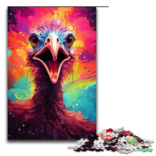 1000 teiliges Puzzle für Erwachsene Malen buntes Straußenpuzzle praktisches Spiel 75 x 50 cm 1000 teiliges Puzzle für Erwachsene Malen buntes Straußenpuzzle praktisches Spiel 75 x 50 cm von QSYFNBZL