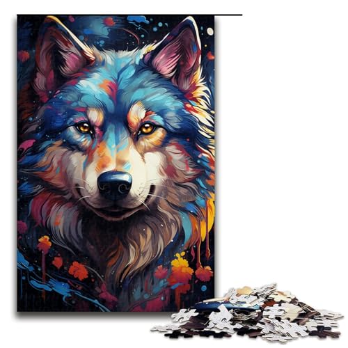 1000 teiliges Puzzle für Erwachsene Malen farbenfrohe Kunst Hunde Puzzles für Erwachsene Holzpuzzle anspruchsvolles Spiel 75 x 50 cm 1000 teiliges Puzzle für Erwachsene Malen farbenfrohe Kunst Hunde Puzzles für Erwachsene Holzpuzzle anspruchsvolles Spiel 75 x 50 cm von QSYFNBZL