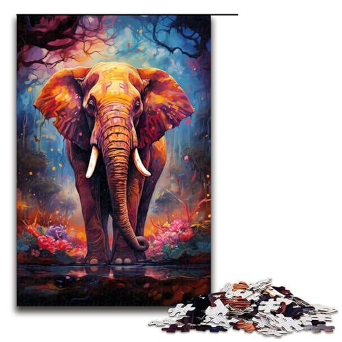 1000 teiliges Puzzle für Erwachsene Malen farbenfrohes Kunst Elefanten Puzzle für Lernspiele Herausforderung Spielzeug Kunstwerk Geschenk 75 x 50 cm 1000 teiliges Puzzle für Erwachsene Malen farbenfrohes Kunst Elefanten Puzzle für Lernspiele Herausforderung Spielzeug Kunstwerk Geschenk 75 x 50 cm von QSYFNBZL