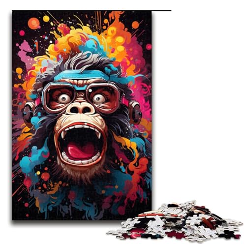 1000 teiliges Puzzle für Erwachsene Malen farbenfrohes Orang Utan Boss Puzzle für Lernspiele Herausforderung Spielzeug Kunstwerk Geschenk 75 x 50 cm 1000 teiliges Puzzle für Erwachsene Malen farbenfrohes Orang Utan Boss Puzzle für Lernspiele Herausforderung Spielzeug Kunstwerk Geschenk 75 x 50 cm von QSYFNBZL