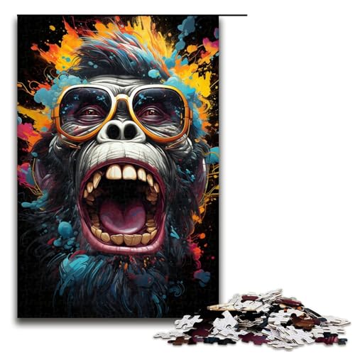 1000 teiliges Puzzle für Erwachsene Malen farbenfrohes Orang Utan Boss Puzzle für Lernspiele Herausforderung Spielzeug Kunstwerk Geschenk 75 x 50 cm 1000 teiliges Puzzle für Erwachsene Malen farbenfrohes Orang Utan Boss Puzzle für Lernspiele Herausforderung Spielzeug Kunstwerk Geschenk 75 x 50 cm von QSYFNBZL
