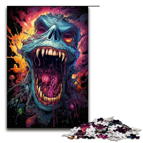 1000 teiliges Puzzle für Erwachsene Malen farbenfrohes böses Dämonen Puzzle für Erwachsene Holzpuzzle anspruchsvolles Spiel 75 x 50 cm 1000 teiliges Puzzle für Erwachsene Malen farbenfrohes böses Dämonen Puzzle für Erwachsene Holzpuzzle anspruchsvolles Spiel 75 x 50 cm von QSYFNBZL