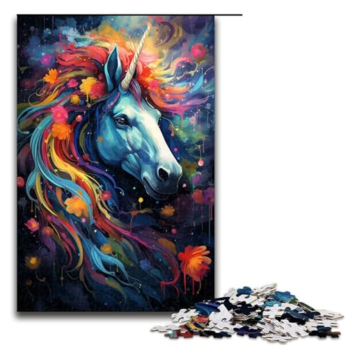1000 teiliges Puzzle für Erwachsene Malen von bunten Einhörnern Lernpuzzle Lernspiel für Geburtstag und Weihnachten 75 x 50 cm 1000 teiliges Puzzle für Erwachsene Malen von bunten Einhörnern Lernpuzzle Lernspiel für Geburtstag und Weihnachten 75 x 50 cm von QSYFNBZL